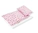 Pinolino 28350-7 - Bettzeug für Puppenbetten, 3-tlg., Herzchen rosa