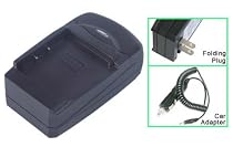 Digital Camera Battery AC/DC Charger for Panasonic CGA-S303, VW-VBE10