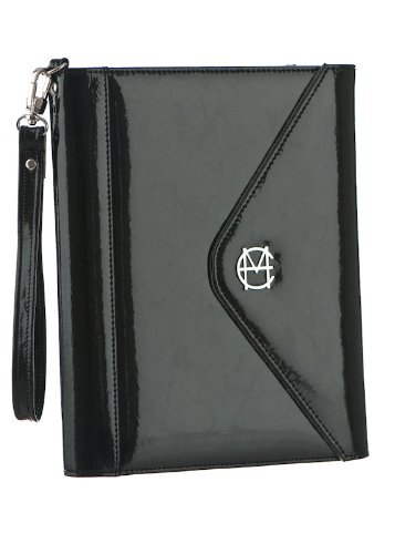 M-Edge Icon Patent Leather Kindle Jacket (Fits 6″ Display, 2nd Generation Kindle), Black