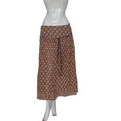 Skirt Knee Length Printed Cotton Size 15 (skt406c)