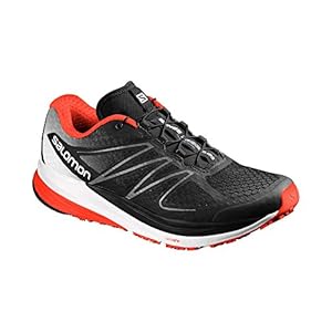 Salomon Men's Sense Propulse Running Shoes Black / White / Lava Orange 12