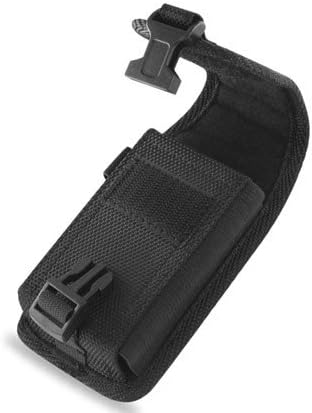 Asus ZenFone 2 Vertical Heavy Duty Rugged Canvas Case with Clip Closure and Metal Clip W/ Belt Loop. Great for Hiking, Camping, Outdoor and Construction Work (Plus Size will Fit Phone with a Thick Skin or Cover on ) + MYNETDEALS Mini Touch Screen Stylus