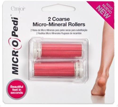Emjoi MICRO Pedi Coarse Micro-Mineral Pink Replacement Rollers (Set of 2) by Lifes2good (English Manual)