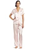 Dearfoams Women's Short Sleeve Piped Notch Pajama