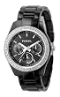 Fossil Women's ES2157 Black Resin Bracelet Black Glitz Analog Dial Multifunction Watch