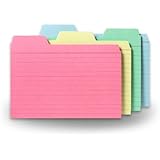 Find-It Tabbed Index Cards, 4 x 6 Inches, Assorted Colors, 48-Pack (FT07218)