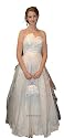 Taft Brautkleid mit Organza creme