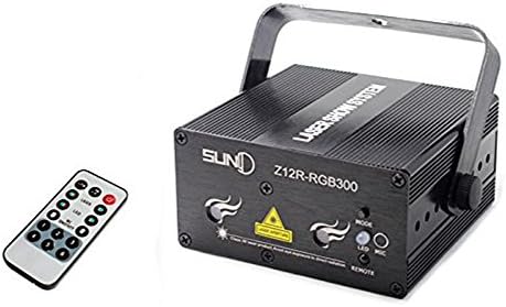 SUND Mini Remote RGB Stage Lighting Mixing Effect DJ Home Party show Light Full Color Professional Adjustable Club Bar Xmas(AZ12R-RGB300)