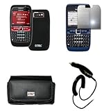 EMPIRE Black Leather Case Pouch with Belt Clip and Belt Loops + Black Silic ....