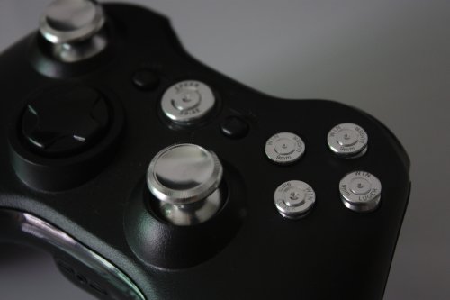 E-mods gaming® new xbox 360 metal silver 9mm abxy/guid…