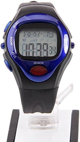 Pulse Heart Rate Counter Calories Monitor Watch Sport RE0622 Black + Blue