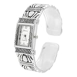Geneva Platinum Ladies Polished Cuff Watch by Geneva