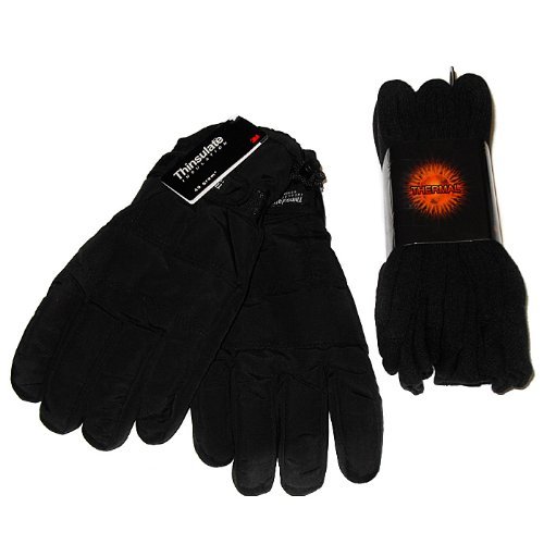 6 Pairs mens thermal socks 2-ski gloves