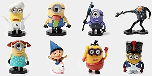 Despicable Me Minion PVC Miniature Doll-8pc 2.3*2.9in /6*7.5cm Tall Collection #1