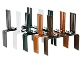 Siena Garden 678262 Blumenkastenhalter Standard H-Form weiß 2er Pack