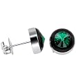 9mm Bezel May Birthstone Stud Earrings