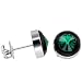 9mm Bezel May Birthstone Stud Earrings