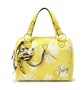 Juicy Couture Terry Daisy Print Bumble Bee Daphne Satchel Bag Purse Buttercup Yellow