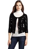 Velvet Women's Meryl Sequin Cardigan, Black, P (XS)