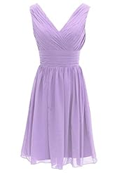 V-neck Chiffon Bridesmaid Dress 