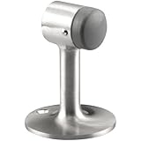 Prime-Line Products J 4547 Door Stop, Floor Mount, 1 Hole, Brushed Chrome Cast Brass