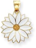 Enamel Daisy Charm, 14K Yellow Gold