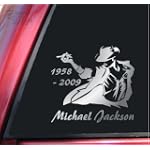 SAVE $3 - Michael Jackson 1958 - 2009 Vinyl Decal Sticker - Shiny Chrome $2.99