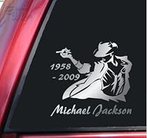 Michael Jackson 1958 - 2009 Vinyl Decal Sticker - Shiny Chrome