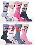 Ladies 3 Pairs TM Betty Boop Socks