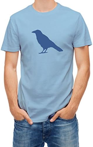 T shirt Crow Figure Blue Sky XXL