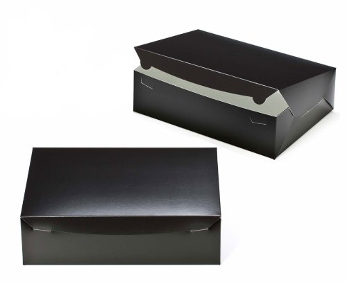 Dress My Cupcake Cupcake Box with Lid and Holder for 24 Mini Cupcakes, Black/White, Set of 100