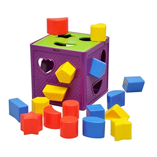 YIXIN Plastic Geometric Square Shape Sorter Cube Baby First Blocks