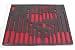 Foam Tool Organizer for 24 Craftsman Screwdrivers, Black and Red
