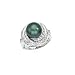 14k White Gold, Diamond & Tahitian Black Pearl Ring (0.43ctw)- Sizes 6-8