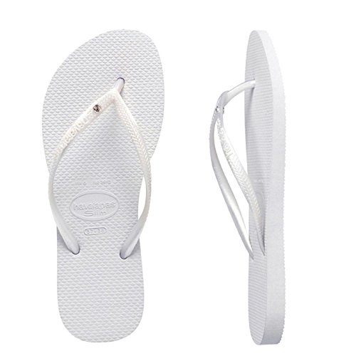 Havaianas Slim Crystal Glamour White Women's Flip Flops 37-38
