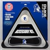 Duke Blue Devils Billiard Accessories Kit - includes Triangle Rack, Cue Ball and Brush