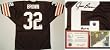 Jim Brown Signed Brown Custom Jersey w/HOF'71