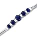 Search : Wrist Hugging Round Cut Created Sapphire Gemstone Bracelet in Sterling Silver
