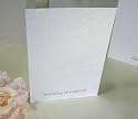 Tapestry Cotton White Applique Silver Foil Embossed Wedding Invitation 300gsm 10 Pack