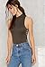 Blooming Jelly Women's Sleeveless High Neck Side Lace Up Tank Tops Bodycon Bodysuit