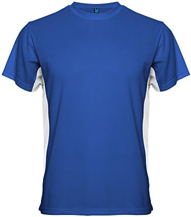 Men's Two Color Sport T-Shirt - Golf Tennis Sportswear - Royal Blue/White Size: M