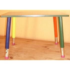 Table en bois pour enfants - multicolore - Dimensions: 60 x 42 x 40 cm -  # SANS LES CHAISES # SANS LA D�CORATION #