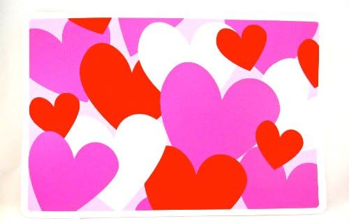 Jo-ann's Holiday Inspirations Valentine's Day Hearts Placemat,Set of 4,pink/red/white Hearts