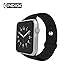 Apple Watch Band, GKKIOO Soft Silicone Replacement Sports Wristbands Straps for iWatch Wrist Watch (42mm Models, Classic Black)