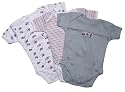 Baby Boy Bodysuits, Baby Short Sleeve Bodysuit Allergy Free (Pack of 3) ( Height: 56cm Weight: 4.5kg (Newborn))