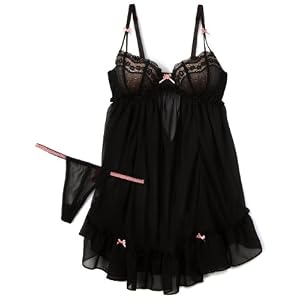 Buy Betsey Johnson Ladies Eyelet Lace And Chiffon Babydoll Set by var goTwisterProductImageStrings = new Object();goTwisterProductImageStrings['prodImageNotAvailTextNoColor'] = 