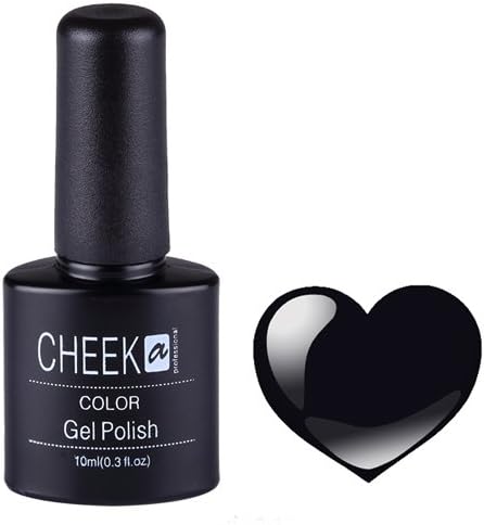 Cheeka Soak Off Uv Gel Polish 10ml Color Black