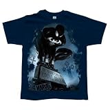  : MARVEL COMICS SPIDERMAN "GLOW-IN-THE-DARK SEPULCHER" Navy Blue Cotton Tee Licensed