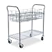 Heavy-Duty Wire Mail Cart, 600lb Capacity, 18-3/4 x 39 x 38-1/2, Metallic Gray