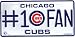 CHICAGO CUBS NUMBER 1 FAN MLB LICENSE PLATE BASEBALL